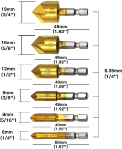 Buena calidad Hss 90 grados broca chaflán cortador 20,5mm avellanado con el mejor <span class=keywords><strong>precio</strong></span> - Product Image 5