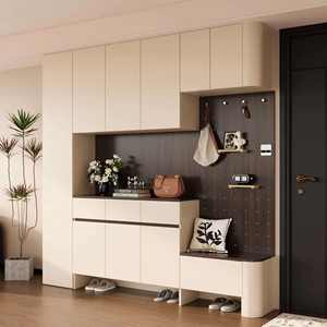 Armoires d'entrée en panneaux de particules faciles à assembler avec tiroirs, armoire multifonctionnelle en mélamine, bois pour appartement - Product Image 3