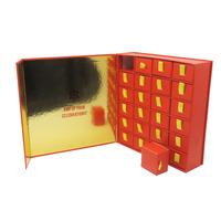 Boîtes magnétiques en papier métallisé doré de luxe Dates Emballage de chocolat de Dubaï Boîte pliable pour cadeau personnalisé pour biscuits et bonbons