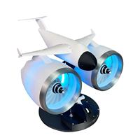Nouveau moteur de ventilateur à jet à double turbine innovant avec conception unique, dispositif de pulvérisation intégré, produit d'humidification de l'air en résine
