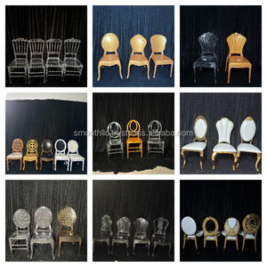 Chaise de café de style moderne en résine acrylique transparente, chaise de mariage, chaise de banquet, chaise de dîner Napoléon - Product Image 4