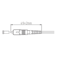 Qidian SC/PC Cable de caída plana OM4 conector piezas completas Simplex multimodo para producción de cable de conexión Pigtail