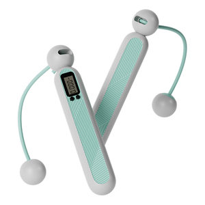 कूद रस्सी के साथ डिजिटल काउंटर और विरोधी-घुमावदार गेंद असर भारित संभाल समायोज्य लंबाई और लघु रस्सी - Product Image 3