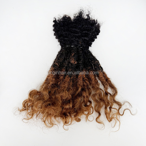 Estensioni Dreadlock in Capelli Umani 100% di Alta Qualità, Biondo Ombre Sister 1b27 con Estremità Ricci, Dreadlock <span class=keywords><strong>Afro</strong></span> per Intrecciatura all'Uncinetto - Product Image 3