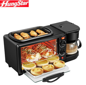 Four grille-pain électrique multifonction automatique 3 en 1 OEM avec cafetière et friteuse pour usage domestique - Product Image 1