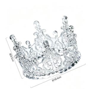 Crystal Crown Cake Topper With Butterflies And Pearl Ribbon For Princess Birthday Cake Decoration - Product Image 5