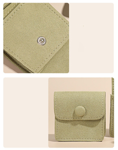 Bolsa de Regalo de Microfibra Personalizada con Logotipo, para Anillos Pequeños, Collares, Embalaje de Joyería Personalizado, Bolsa de Joyería Moderna, Cuadrada y Portátil - Product Image 3