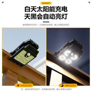 Solar Clip Light LED Outdoor Garden Wall Light Water Resistant 50000 Hours Lifespan - Product Image 5