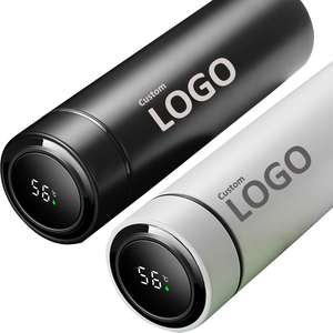 批发500毫升热保温瓶金属保温瓶智能饮料不锈钢水瓶带温度显示 - Product Image 1