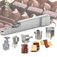 Ligne de production complète et entièrement automatique de barres de chocolat aux flocons d'avoine, usine de production de chocolat, ligne de production de chocolat 50 kg/h