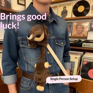 Llavero Colgante de Peluche Creativo de Chihuahua y Dachshund de Cuello Largo con Relleno de Algodón PP y Material Plástico - Product Image 2