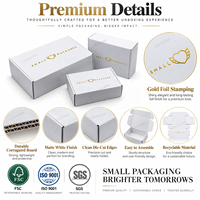 Boîte d'expédition en carton personnalisée avec logo en feuille d'or pour abonnement, emballage cadeau, vente en gros