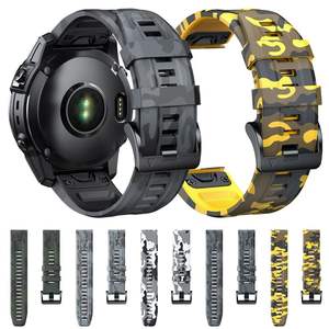 Bracelet en silicone camouflage Upro 22/26 mm pour montre intelligente Garmin Fenix 7X Pro 7 6X 6 5 5X Plus, boucle à ardillon, bracelet sport - Product Image 6