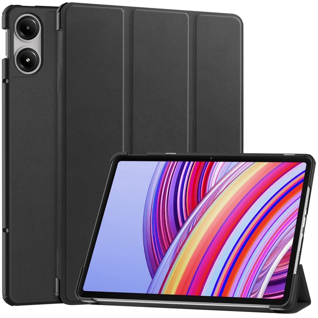OMEVE for Xiaomi Redmi Pad Pro Case 12.1 Inch Smart Protective Hard Shell PU Leather Tri-fold Stand Tablet Cover