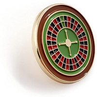 Casino Roulette roue laiton couleur or placage vêtements sacs accessoires décoratifs mode broche dur doux émail épinglette
