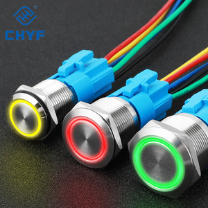 Interrupteur d'alimentation CHYF 8mm/12mm/16mm/19mm/22mm/25mm/30mm 1ON/1ON1OC 120v interrupteur à bouton poussoir avec connecteur interrupteur led - Product Image 6