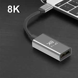 Adaptateur vidéo VCOM DP 1.4V 8K 60Hz, coque en aluminium, câble convertisseur <span class=keywords><strong>USB</strong></span> C <span class=keywords><strong>vers</strong></span> <span class=keywords><strong>DisplayPort</strong></span> - Product Image 3