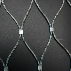 Malla de Cable de acero inoxidable, malla de Metal tejida expandida para diseño divisor de revestimiento de fachadas de gran superficie