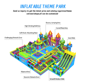 Lâu đài phao ngoài trời cho trẻ em, khu vui chơi giải trí, nhà phao nhảy, nhà bật nhảy cho trẻ em với các trò chơi phao vui nhộn - Product Image 2