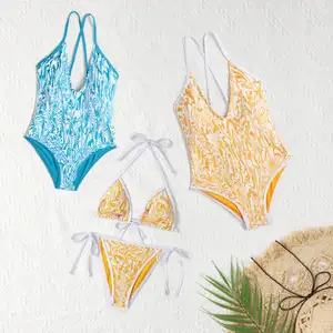 Set di costumi da bagno di marca Bikini a due pezzi con stampa Sexy