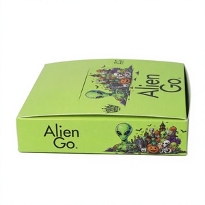 Papiers à rouler Alien Go Manuels 33 feuilles Kingsize en gomme naturelle à combustion lente, ultra-fins, verts, de luxe, carrés, de qualité supérieure - Product Image 5