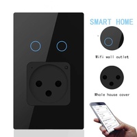 Interruptor Inteligente con Enchufe, Estilo Retro, Estándares Israelíes, 250V, Compatible con Alexa/Google Home, Control Táctil