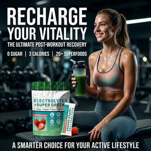 Poudre alimentaire détoxifiante naturelle Super Greens Amaz OEM, <span class=keywords><strong>sans</strong></span> OGM, sachets de poudre d'électrolytes Supergreen - Product Image 4