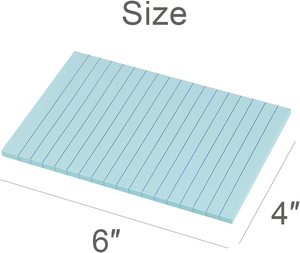 Çevre dostu çizgili yapışkan notlar 4x6 inç öğrenciler için özel Logo renkli Memo pedleri ofis okul malzemeleri güçlü yapıştırıcı - Product Image 3