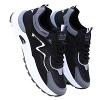 Baskets d'été pour hommes en maille respirante à lacets, déodorantes, style Dad Shoes, avec semelle épaisse amortissante et rehaussante, tendance, décontractées et sportives