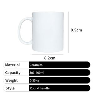 แก้วกาแฟเซรามิกแบบมินิมอลพร้อมหูจับ ปี 2026 สำหรับพิมพ์ลายด้วยความร้อน เหมาะสำหรับใช้ในบ้าน - Product Image 4