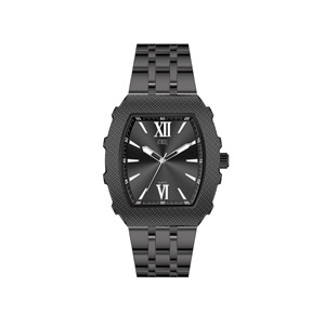 Heritage Tonneau Vibe Quartz <b>Watch</b> with Irregular <b>Case</b> and Metal Band for Elegant Analog Timepiece. - Product Image 5