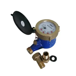 ISO4064 Class B DN15 Garden House Multi-Jet Dry Dial Liquid Sealed Brass Dry Jet Water Flow Meter