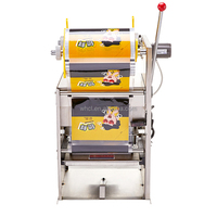 Machine de scellage semi-automatique électrique pour barquettes en plastique et en carton, idéale pour la restauration rapide et les boîtes à lunch