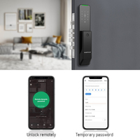 Cerradura Inteligente para Puerta con Diseño Aerodinámico y Batería Interna Ultrafina, Cerradura con Huella Dactilar
