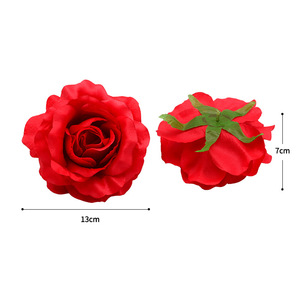 Fleurs de rose en soie Dongchen Crafts, diamètre 13 cm, décorations de mariage, accessoires de décoration intérieure - Product Image 5