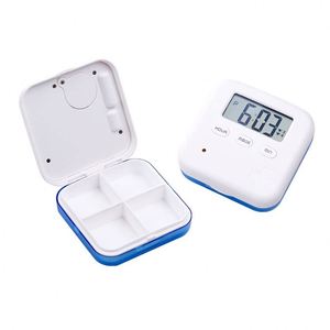 Organisateur électronique hebdomadaire 7 jours avec rappel par minuterie, boîte à pilules à 4 compartiments avec alarme - Product Image 1