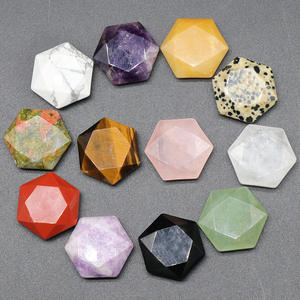 Colgante de Estrella de <span class=keywords><strong>Piedra</strong></span> Semipreciosa Curativa, Cuarzo Transparente Multifacético, Cristal de Amatista Hexagrama para Regalos - Product Image 1