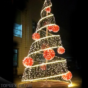 Décoration <span class=keywords><strong>de</strong></span> motif <span class=keywords><strong>de</strong></span> lumière LED <span class=keywords><strong>de</strong></span> qualité commerciale ornement <span class=keywords><strong>ruban</strong></span> en spirale arbre <span class=keywords><strong>de</strong></span> noël pour fête <span class=keywords><strong>de</strong></span> festival <span class=keywords><strong>de</strong></span> vacances décor <span class=keywords><strong>de</strong></span> noël - Product Image 5