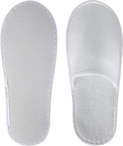 Spa Slppers kapalı Toe tek kullanımlık terlik erkekler ve kadınlar için uygun boyutu otel ev konuk kullanılan beyaz kaymaz terlik - Product Image 6