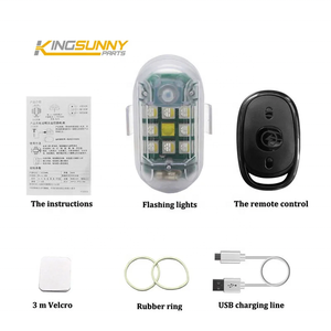 Ensemble d'éclairage de bicyclette rechargeable Télécommande <span class=keywords><strong>sans</strong></span> <span class=keywords><strong>fil</strong></span> Feux arrière clignotants à LED Phares en plastique Alimentation par batterie pour - Product Image 4
