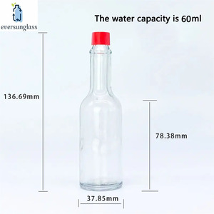 Botella <span class=keywords><strong>de</strong></span> Vidrio Personalizada <span class=keywords><strong>de</strong></span> 60 ml para Salsa Picante <span class=keywords><strong>de</strong></span> Chile con Tapa <span class=keywords><strong>de</strong></span> Rosca <span class=keywords><strong>de</strong></span> Plástico, Forma <span class=keywords><strong>de</strong></span> <span class=keywords><strong>Tabasco</strong></span> - Product Image 2