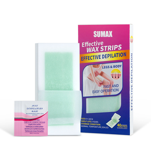 Rimozione dei capelli Sumax facile 20 <span class=keywords><strong>strisce</strong></span> di <span class=keywords><strong>ceretta</strong></span> <span class=keywords><strong>e</strong></span> 6 tamponi Post-cera leniscono le <span class=keywords><strong>strisce</strong></span> di cera della pelle - Product Image 1