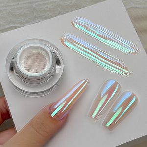 Poudre à ongles effet miroir magique 6 couleurs YOKEFELLOW GT116, poudre à ongles chromée pour salon de manucure - Product Image 4