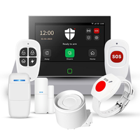 Système de panneau d'alarme sans fil WiFi 4G Tuya, Kit de protection de sécurité pour maison intelligente, sirène intégrée plus forte de 115db, batterie de 5000mAh, 7 pouces