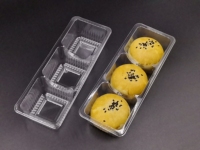 Boîte d'emballage en plastique PET de qualité alimentaire, haute transparence, épaissie, pour jaune d'œuf, pâtisserie, gâteau de lune, mochi