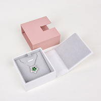 Boîte à bijoux économique multifonctionnelle pour bracelets, boucles d'oreilles, colliers et bagues, en carton personnalisé avec tiroir et doublure en velours