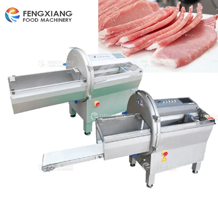 Hoge Capaciteit Automatische Bevroren Vlees Bacon Ham Maken Snijden Snijden Slicer Machine