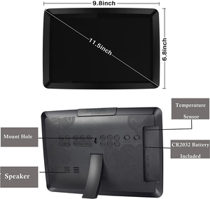 Dễ Dàng Thao Tác Đầy Đủ Thông Tin Thiết Kế Thanh Lịch Đồng Hồ Lịch Kỹ Thuật Số Lớn 11.5 Inch Với Thời Gian, Ngày Tháng, Ngày Trong Tuần - Product Image 2