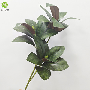 Planta Artificial de Hoja de Magnolia de Tres Puntas con Frutos, Alta Simulación, Decoración Interior, Vegetación - Product Image 5