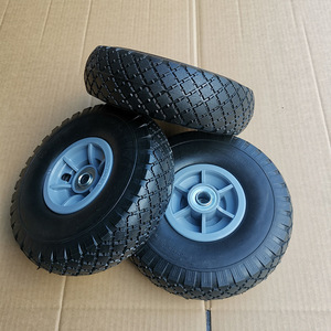 ล้อโฟม PU 300-4 ยางนิ่มสีน้ำเงิน สำหรับรถเข็นเครื่องมือ รถเข็นมือ - Product Image 2